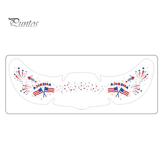 Holiday Tattoo Stickers Waterproof Freckle Tattoos Stickers, USA Flag Face for Independence Safe Skin Decals Day, Patriotic Temporary Body Art