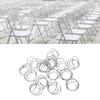 50Pcs Place Card Holder Round Shape   Table Number Name Card Display Stand Metal Photo Clamp for Wedding