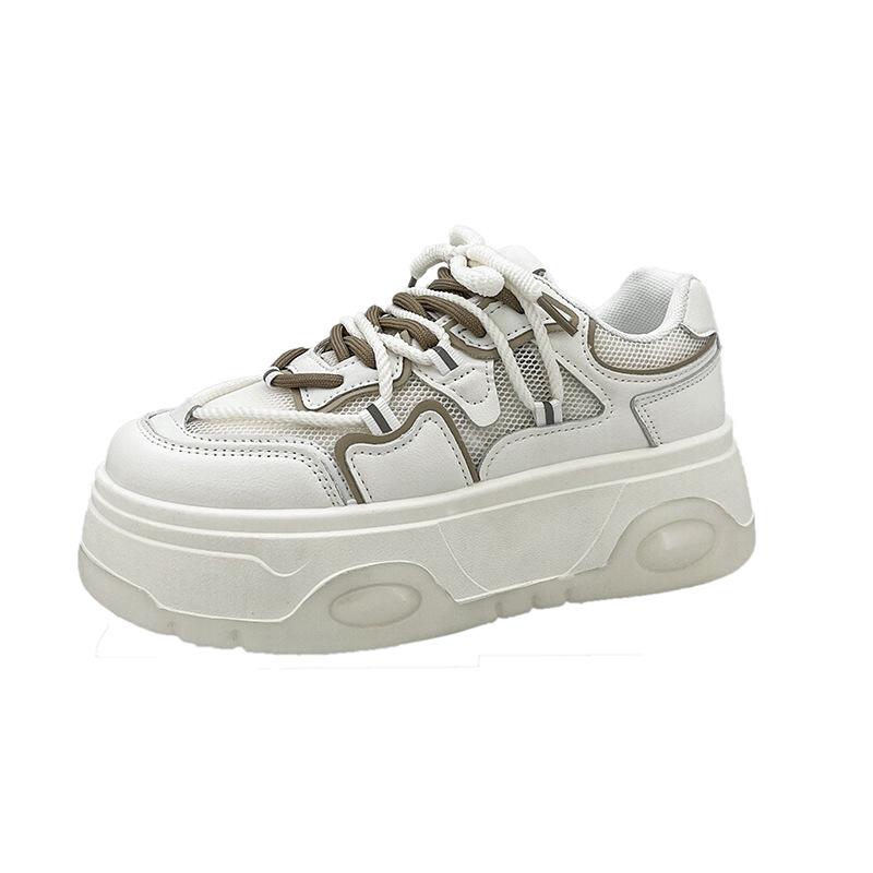 

Маленькие белые туфли с губчатой ​​подошвой, женская весенняя новая стильная универсальная повседневная спортивная обувь с внутренней дышащей сеткой 40