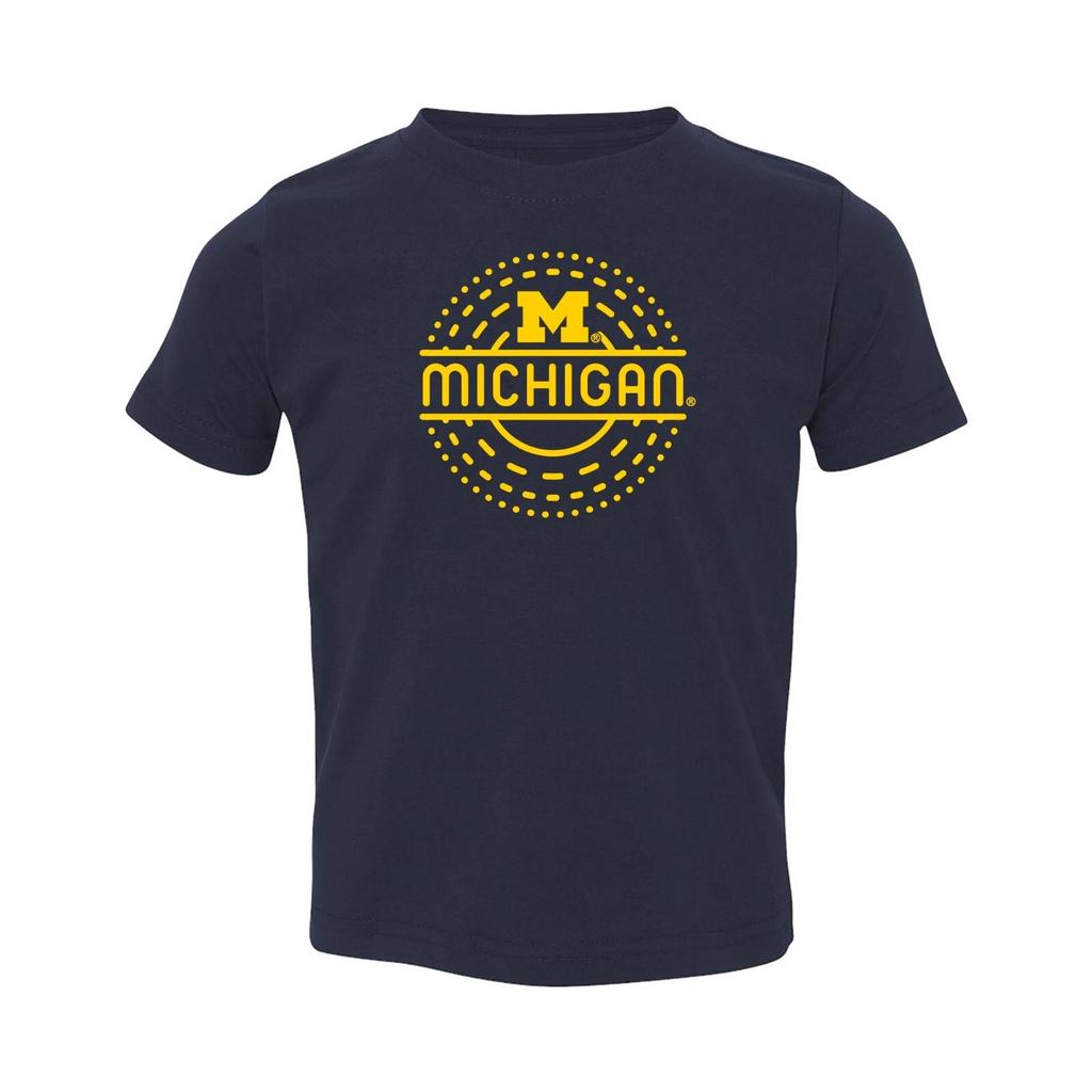 Michigan Sunny Circle Toddler T-Shirt - Navy