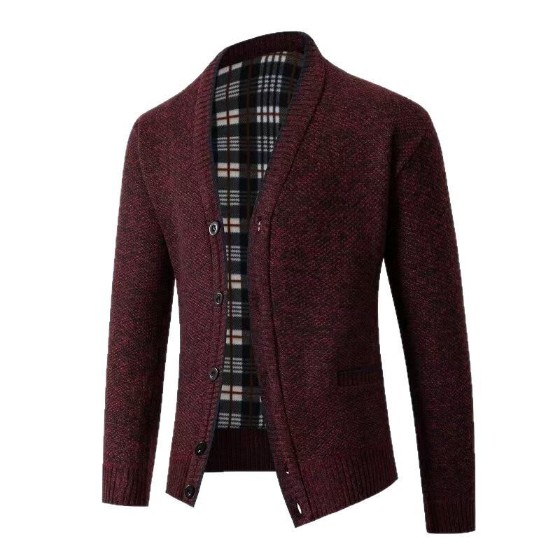 Sweater Men'S Fashion Jacket Warm Comfortable Mature Versatile Casual Knitted Cardigan Men'S Long Sleeves