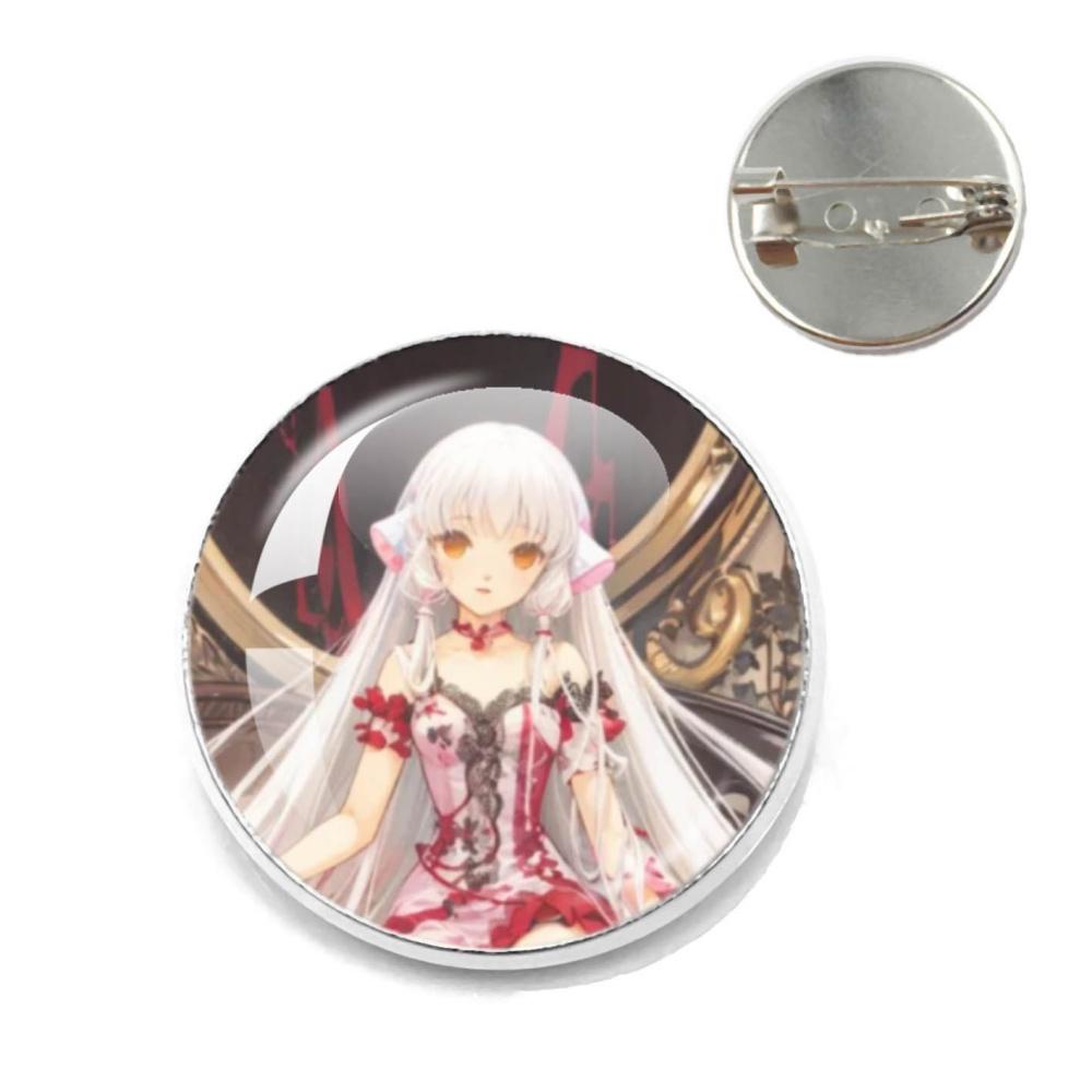 Anime Chobits Pin Metal Brooches Cute Collar Lapel Pin  Chi Cute Creative Funny Cartoon Badge Brooch Hat Lover Jewelry Gift