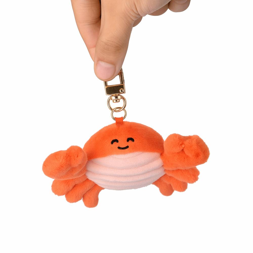 Soft Fluffy Sea Keyring Kawaii Cartoon Plush Pendant Bag Charm Ocean Animal Keychain Home Decor