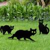 3 stücke Simulation Schwarze Katze Dekoration Zeichen Halloween Thema Karte Outdoor Garten Yard Decor Requisiten