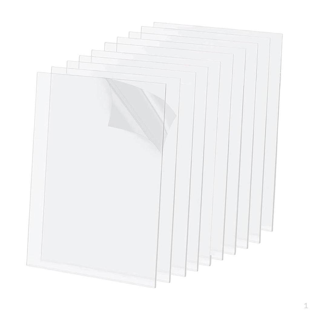 10 Stück Acrylplatte Transparente Paneele Flexibler Bilderrahmen Leicht zu schneiden für DIY-Bastelarbeiten