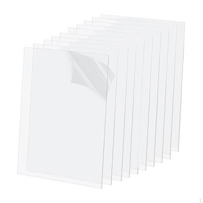 10 Pieces Acrylic Sheet Transparent Panels Flexible Picture Frame Easy To Cut for DIY Crafts