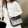 Y2K Transparent Ita Bag PU PVC Crossbody Bag Wash Bag JK Uniform Shoulder Bag  Women
