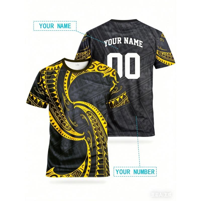 Retro Colorful Pattern T-Shirt For Men Customized Jerseys 3D Printed Short Sleeve