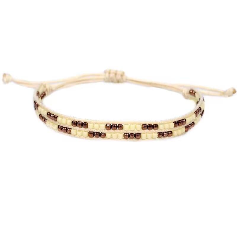 Bohemian Miyuki Seed Bead Wrap Bracelet Women Men Boho Handmade String Woven Slide Knot Adjustable Bracelets Jewelry