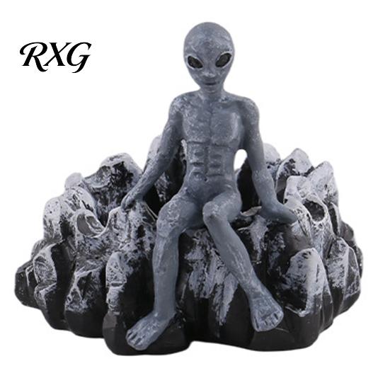 Resin Ash Tray Halloween Skeleton Ashtray, Heat-resistant Gothic Holder, Ashtray Aliens Decorative for Home Office Outdoor