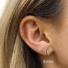 1 pár nerezové oceli minimalistické kruhové náušnice s krystalem zirkonem malé tenké náušnice s náušnicemi z helixu do tragusu
