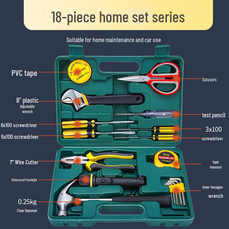 Home Tool Kit: Hand Tools & Telecom Repair Set