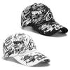 Korean Graffiti Style Unisex Black Curved Brim Baseball Cap