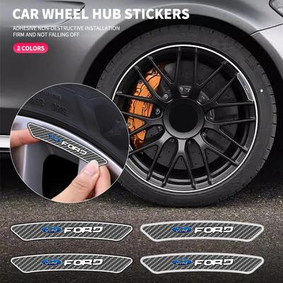 4 Stück Modisches Logo Felgennabe Aufkleber Auto Dekoration Für Ford ST FOCUS 2 3 Mondeo Fiesta Kuga MK2 MK3 MK4 Ecosport Fusion