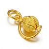Euro Gold-Plated Brass Globe Pendant Necklace - Women's Fashion Jewelry
