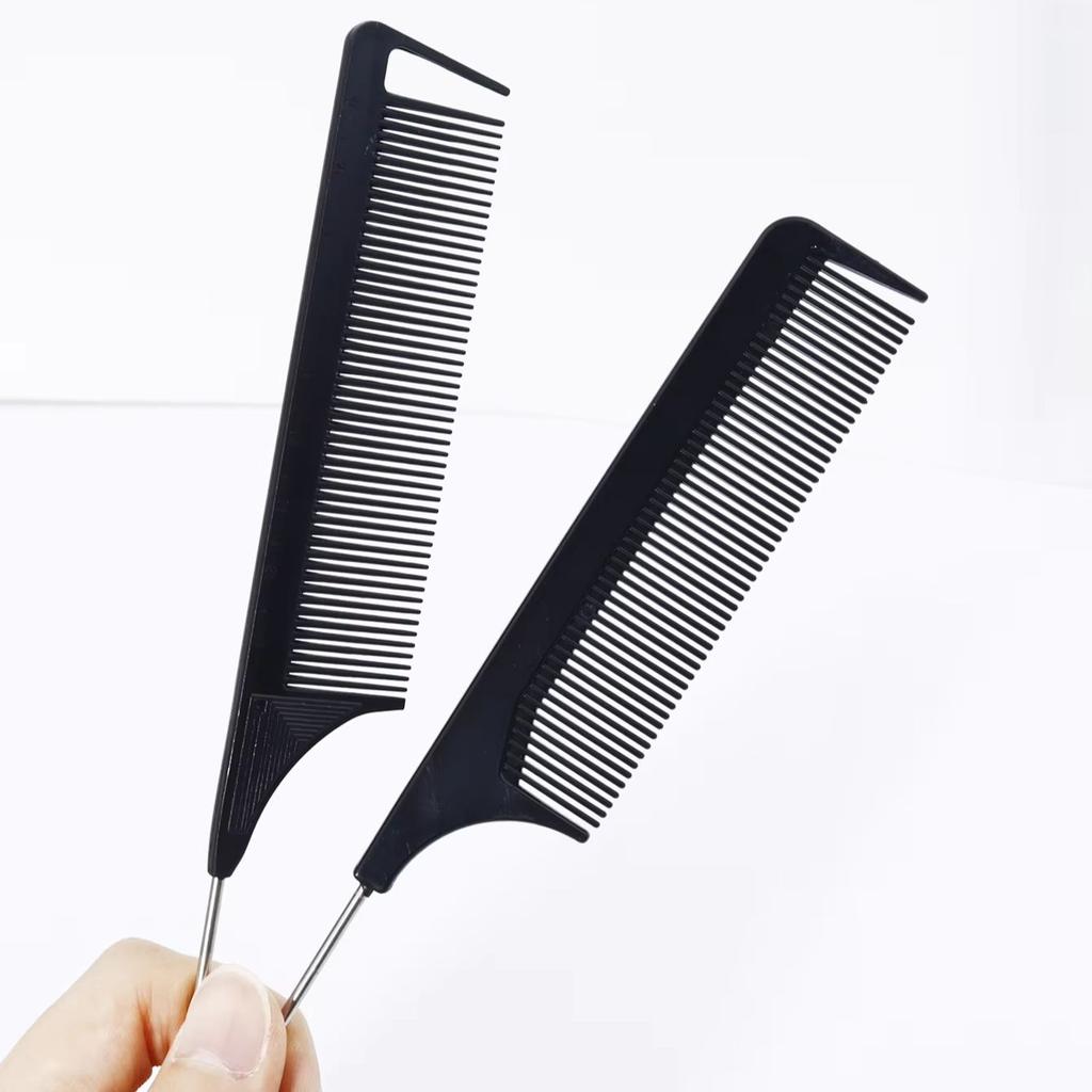 Professional stainless steel pointed tail styling comb, anti-static precise hair picking zone comb, Special for Real Hair Wigs