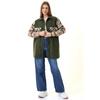 Women's Gray Pink Plaid Oversize Lumberjack Shirt