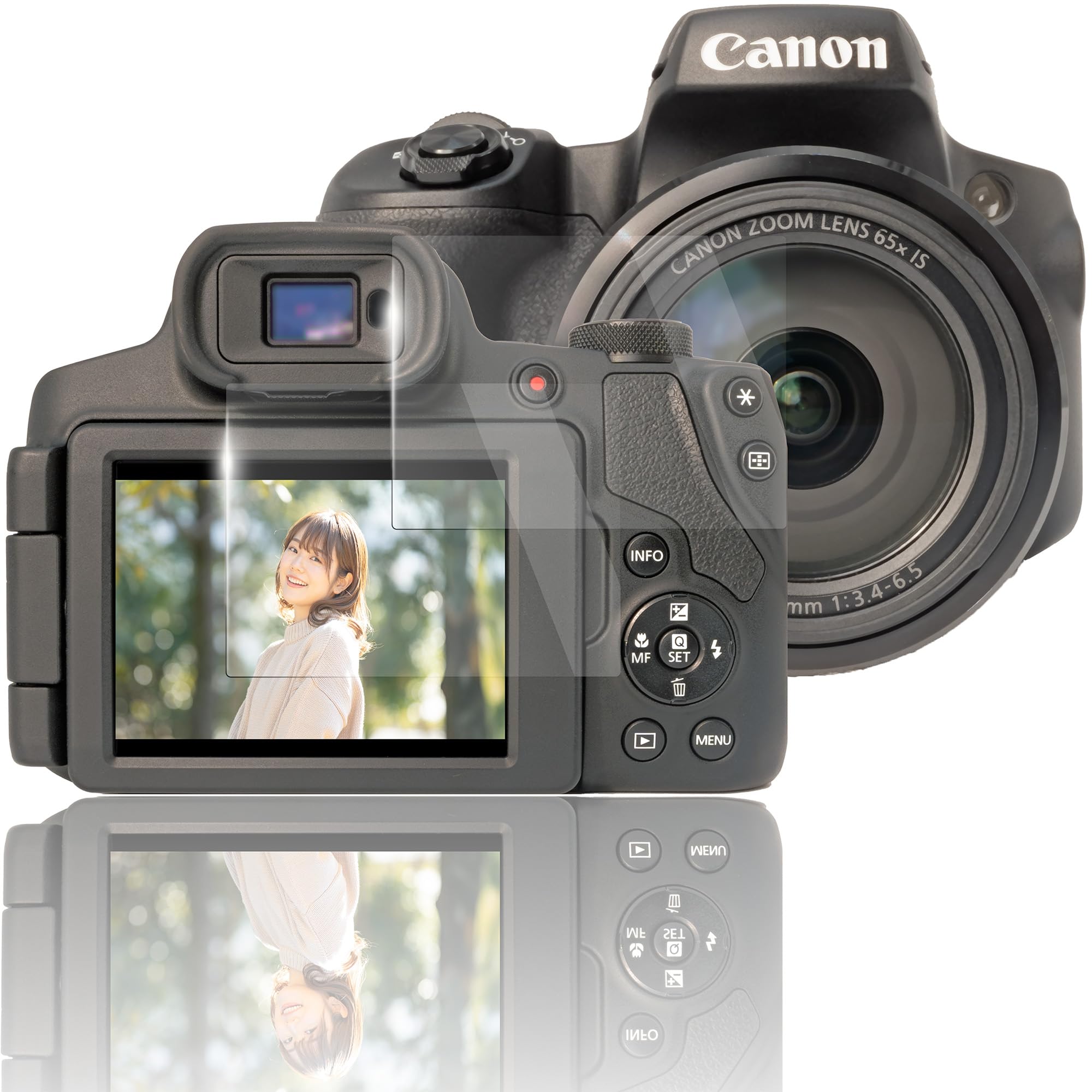 

sanwatrade Tempered Glass Film for Canon PowerShot SX70 HS G1 X 9H Hardness LCD Screen Set of 2 / / S90, Protection,