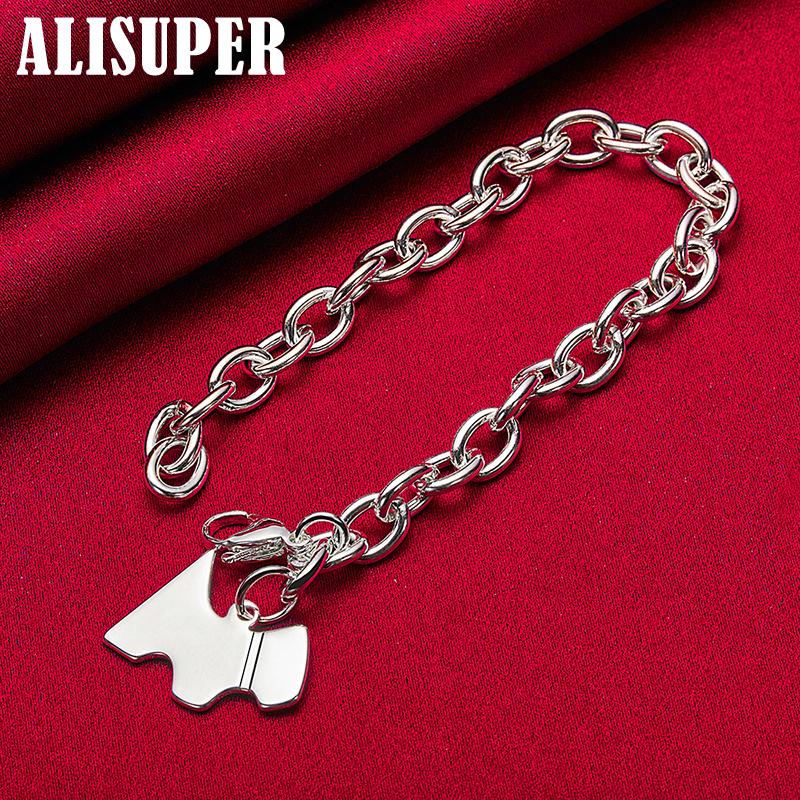 Bracelet pendentif chien en argent sterling 925, bijoux