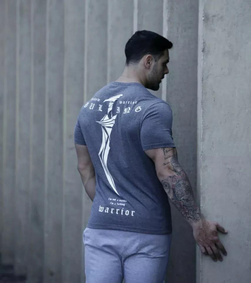 Men's Gym Muscle Bodybuilding Cotton Sport Fit Fitness Casual T-shirt Tee Tops Sport Short Sleeve Shirt Unisex Men Women Summer