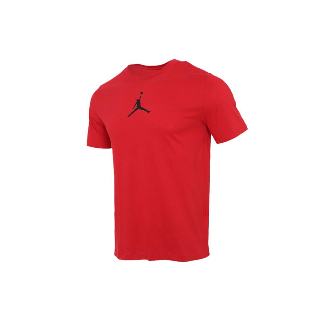 Jordan Jumpman T Shirts Men's Red Crew Neck Moderate CW5191-687
