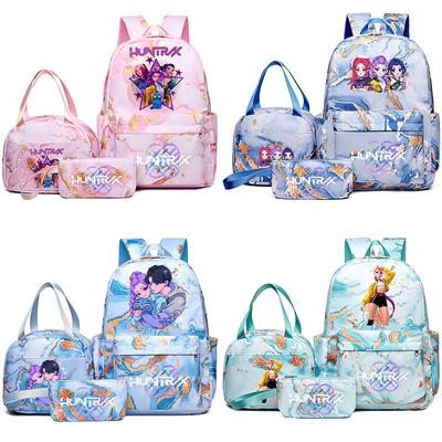 3Pcs/set Anime Kpop Printed Backpack with Handbag Pencil Case for Teenager Student Girl Boy Bookbag Waterproof Travel Bag Mochila