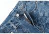 Pantaloni Larghi in Denim Jacquard Blu da Donna - Stile Retrò Designer a Lunghezza Pavimento