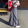 Women's High Waist Plaid Fringe A-line Skirt - 2025 Spring/Autumn Collection