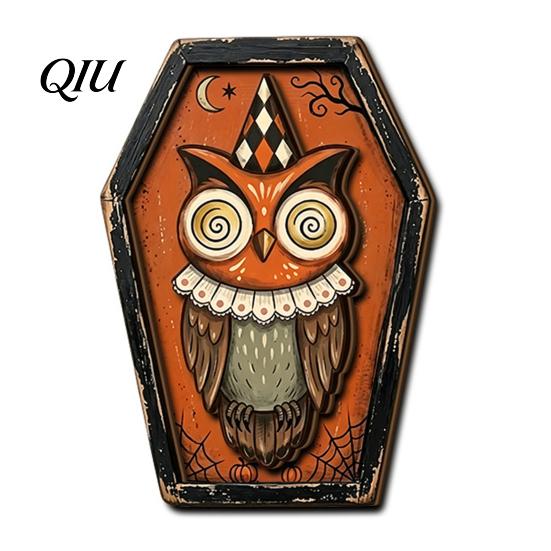 Festive Wooden Tabletop Decor Vintage Halloween Decor, Cat Mummy Skeleton Figurines, Tiered Tray for Fall Farmhouse Centerpiece Shelf