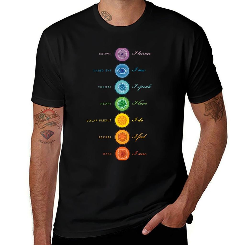 Chakras Affirmations TShirt Big and Tall Short Sleeve Tee