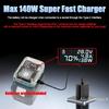 Li-ion Battery Adapter Converter Portable Quick Charging Socket Adapter Converter 140W Type-C Interface Digital Display Adapter