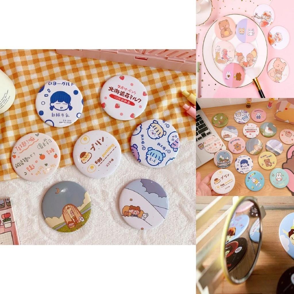 Miroir de Courtoisie Mini Compact Léger pour Filles en Voyage