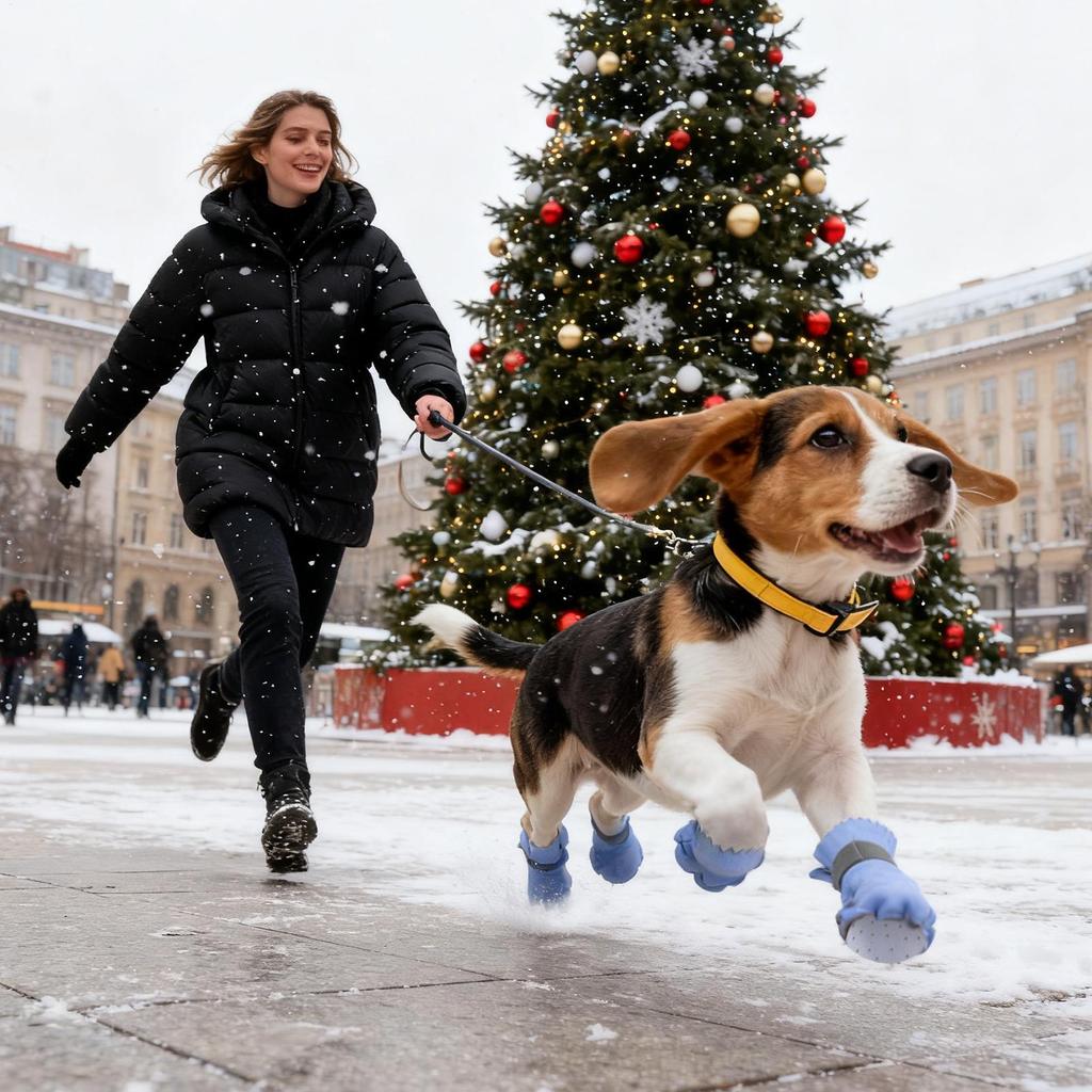 Dog Boots Warm Pet Protector Shoes Comfortable Pet Boots For Small Medium And Large Dogs Winter Hiking Outdoor Walking Camping