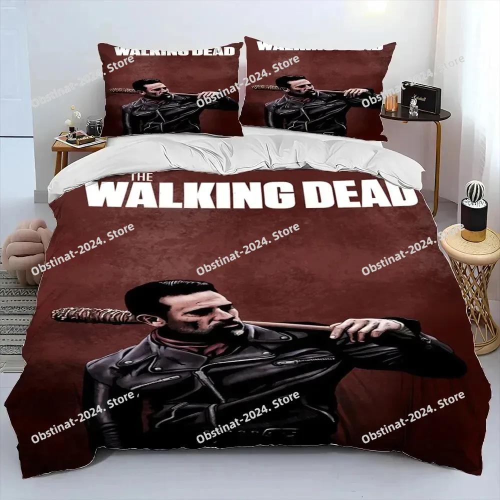 Horror TV The Walking Dead Lincoln Comforter Bedding SetDuvet Cover Bed Set Quilt Cover PillowcaseKing Queen Size Bedding Set