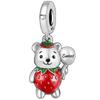 Silve Cross Travel Bible Cat Dog Chameleon Pet Charms Bead Diy Bracelet Bangle Of High Quality Fine Jewelry