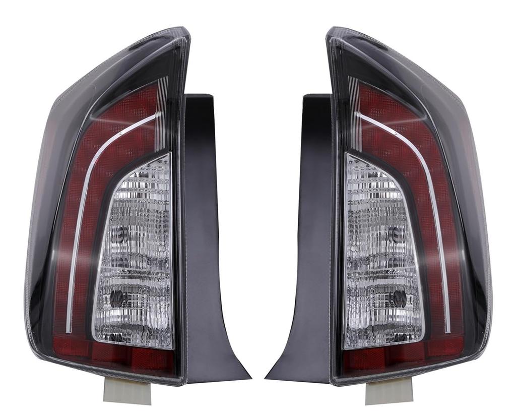 30 Series Prius Tail Turn and Backup Lights Left and Right Late US Fits and Late North American Aftermarket Parts Lights, Signals, (Inner Black, Set)