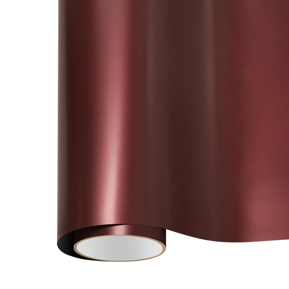 Car Sticker Color Change Vinyl Film Metal Metallic Russet Red PET Bubble Free Wrapping Auto Self Adhesive Decals Car Accessories