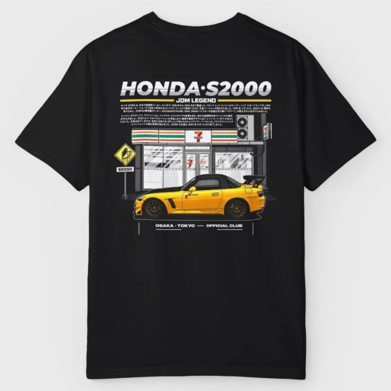 

Мужская и женская футболка Honda Летняя Новая Хлопковая Футболка Honda S2000 Автомобиль С коротким рукавом Весна и Осень Мотоцикл Велосипед Верх S чёрный