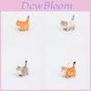 Wooden Cat Handcrafted Carving Modern Art Desktop Decor For Gift Giving