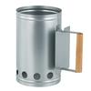 Charcoal Chimneys Starter with Wooden Handle Heavy-Duty Steel Wire Base Chimneys Starter for Charcoal Grill And BBQ