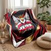 Poland Football Printed Flannel Blanket Skin Friendly Warm Decorative Throw for Indoor Couch Bed Daily Use