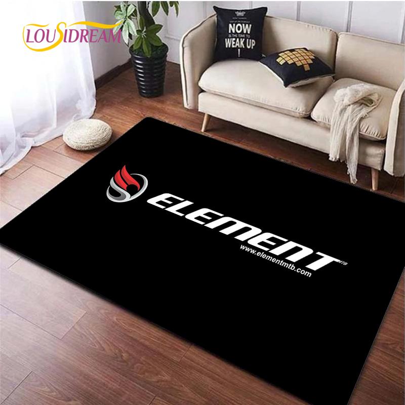 Tappeto con logo di bicicletta per Soggiorno Camera da letto Tappeti Cucina Bambini Porta Tappetino Antiscivolo Regalo di compleanno Oggetti di scena fotografici Alfombra Tappeto