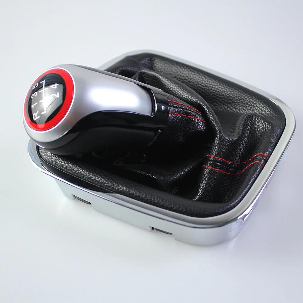 New Style Gear Shift Knob for VW Polo 6r 6c Hatchback Sedan 2011-2019 MT 5/6 Speed Level Change Knob with Gaiter Boot Cover