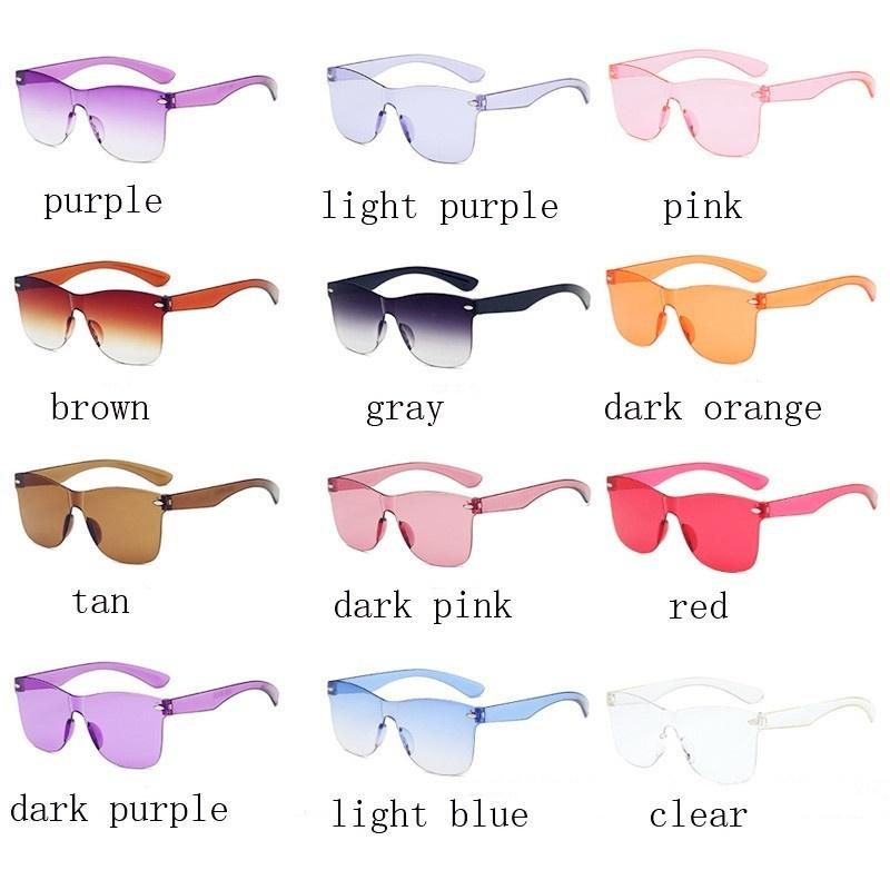 Nové módní dámské brýle Candy Colors UV400 oversized 24barevné brýle