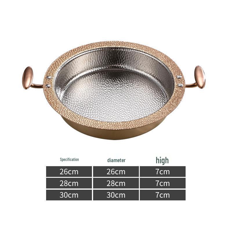 Gold-Plated Composite Steel Soup Pot for Home and Restaurant Use