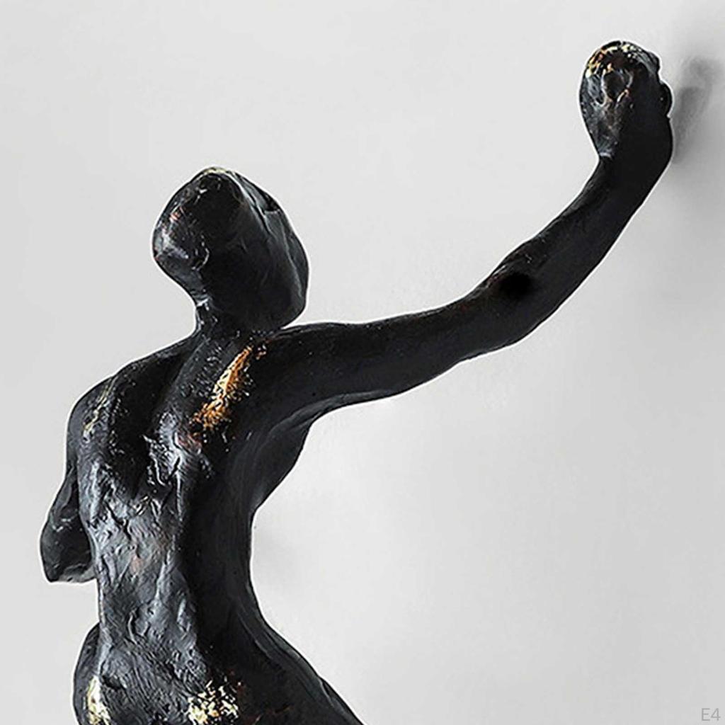 1 Adet Nordic Modern Reçine Heykel Yaratıcı Tırmanan Adam Duvar Heykelleri sanat ev Dekorasyonu için,