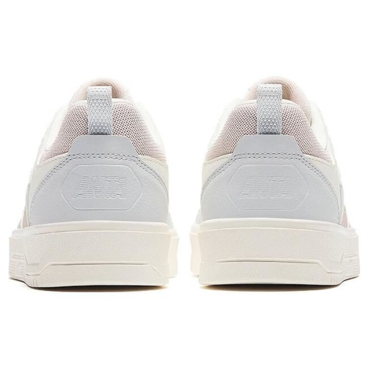 New Anta Slip Resistant Low Top Skateboard Shoes Women's White Gray 122348011-2