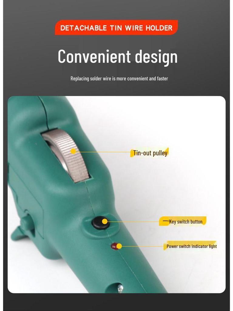 120W Electric Soldering Iron Gun - High Power, Manual Feed, Internal Heat, Ideal for Home Repairs and Welding.