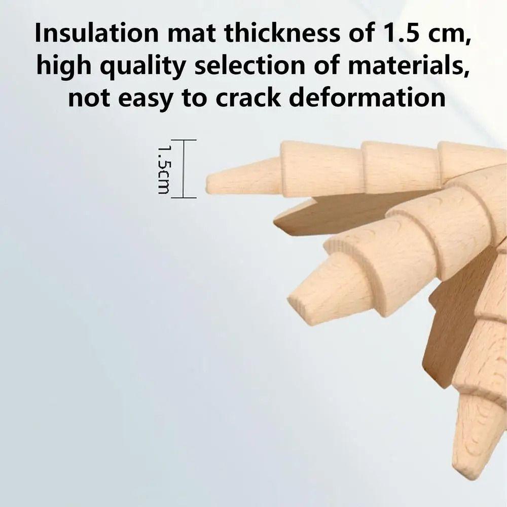 Christmas Tree Shaped Wooden Tree Coasters Wood Heat Resistant  Mat  Home Decoration