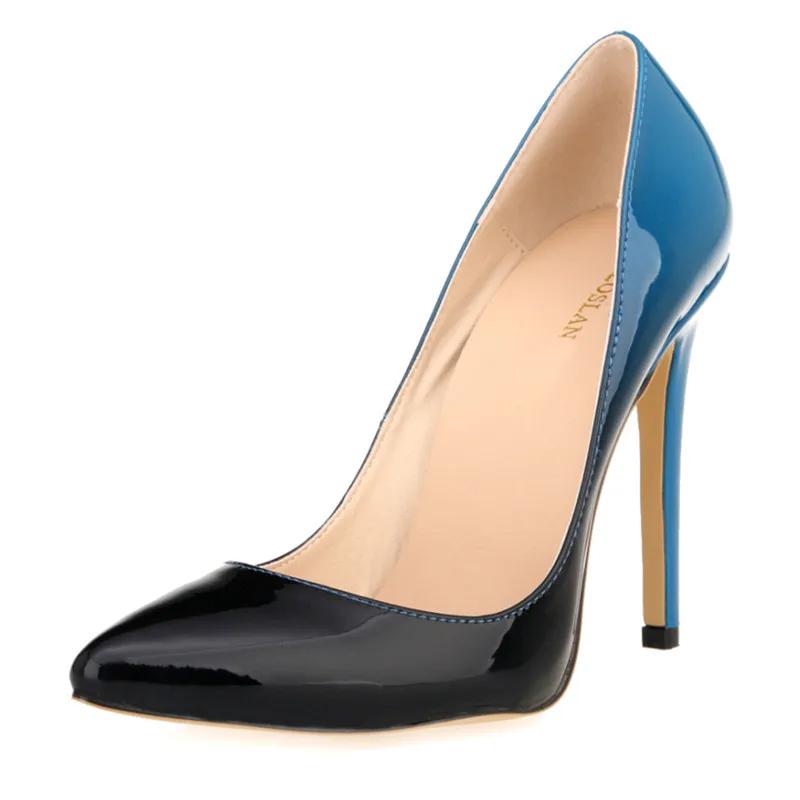 Women Pumps Fashion Gradient Color High Heels Classic Pointed Toes Thin Heel Stilettos Ship On Jazz Dance Party Wedding Shoes
